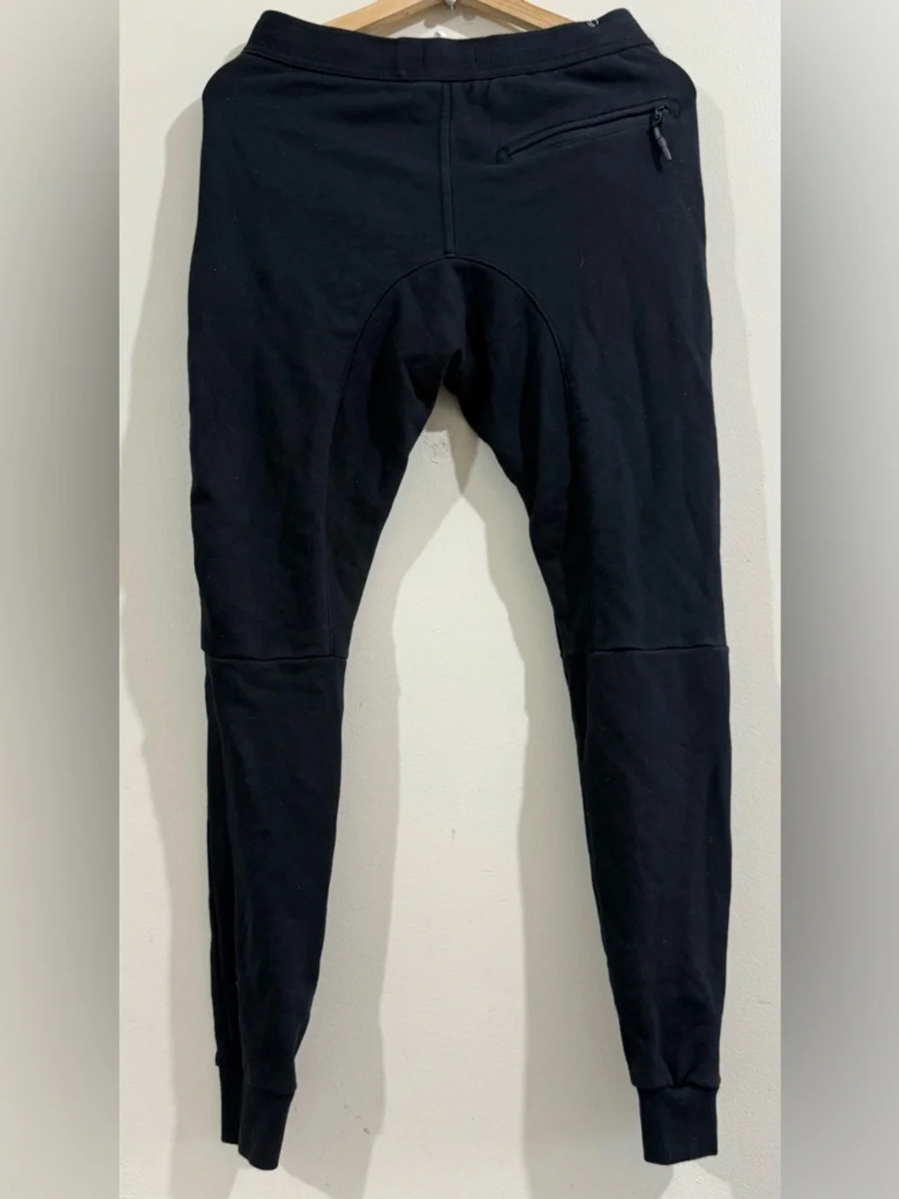Zanerobe Black Jogger Pants with White Drawstring